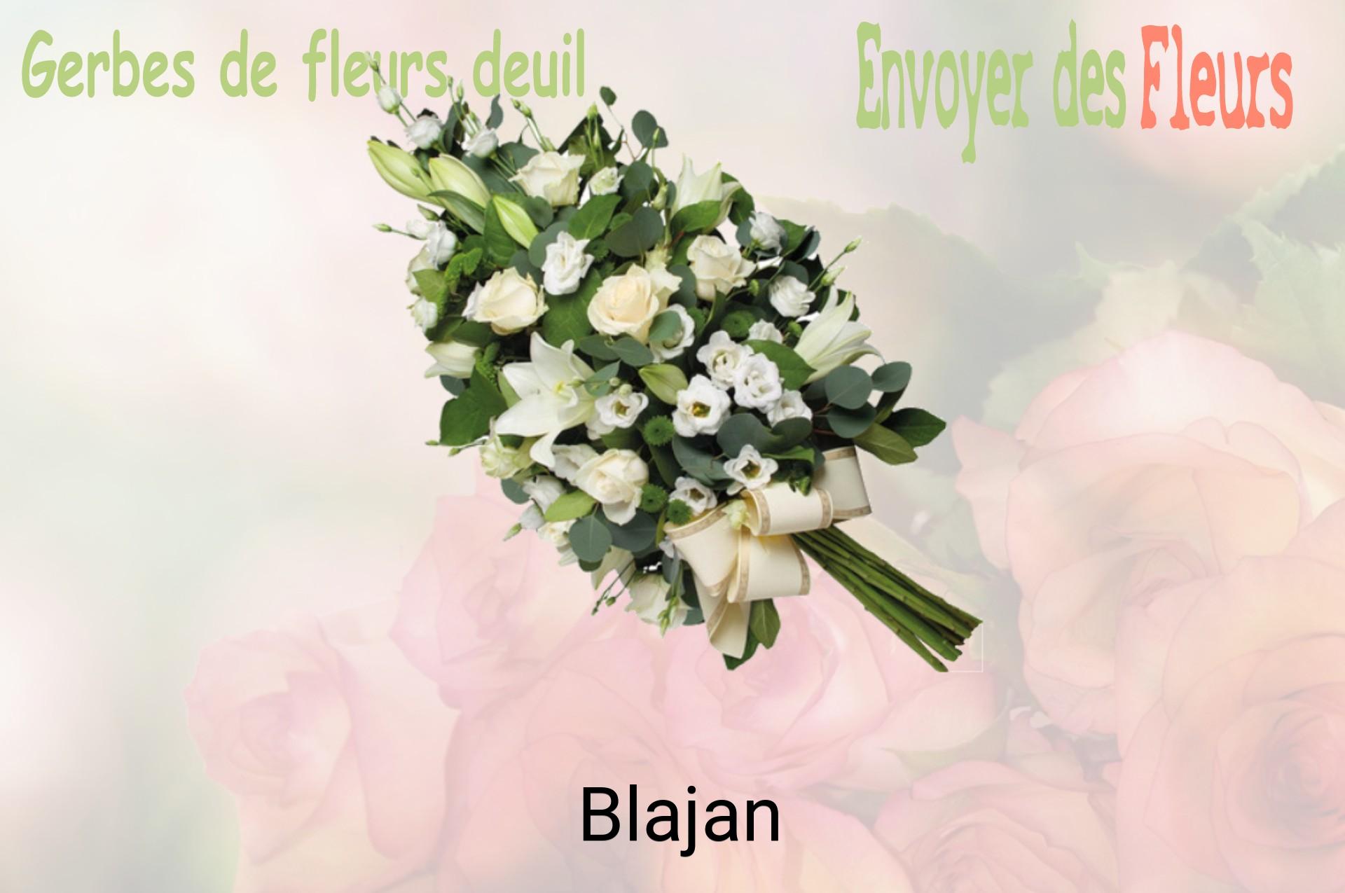 Gerbe de fleurs de deuil livrée à Blajan